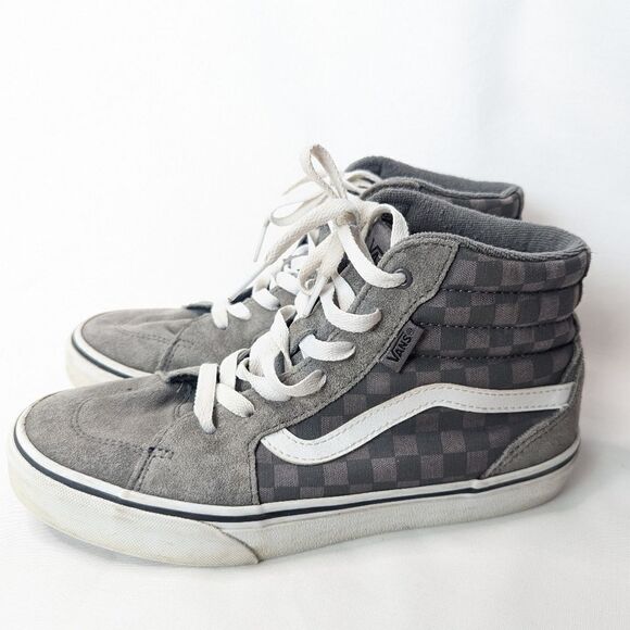 Vans Hi Top Checkered Lace Up Sneaker Athletic Shoes - Picture 1 of 8